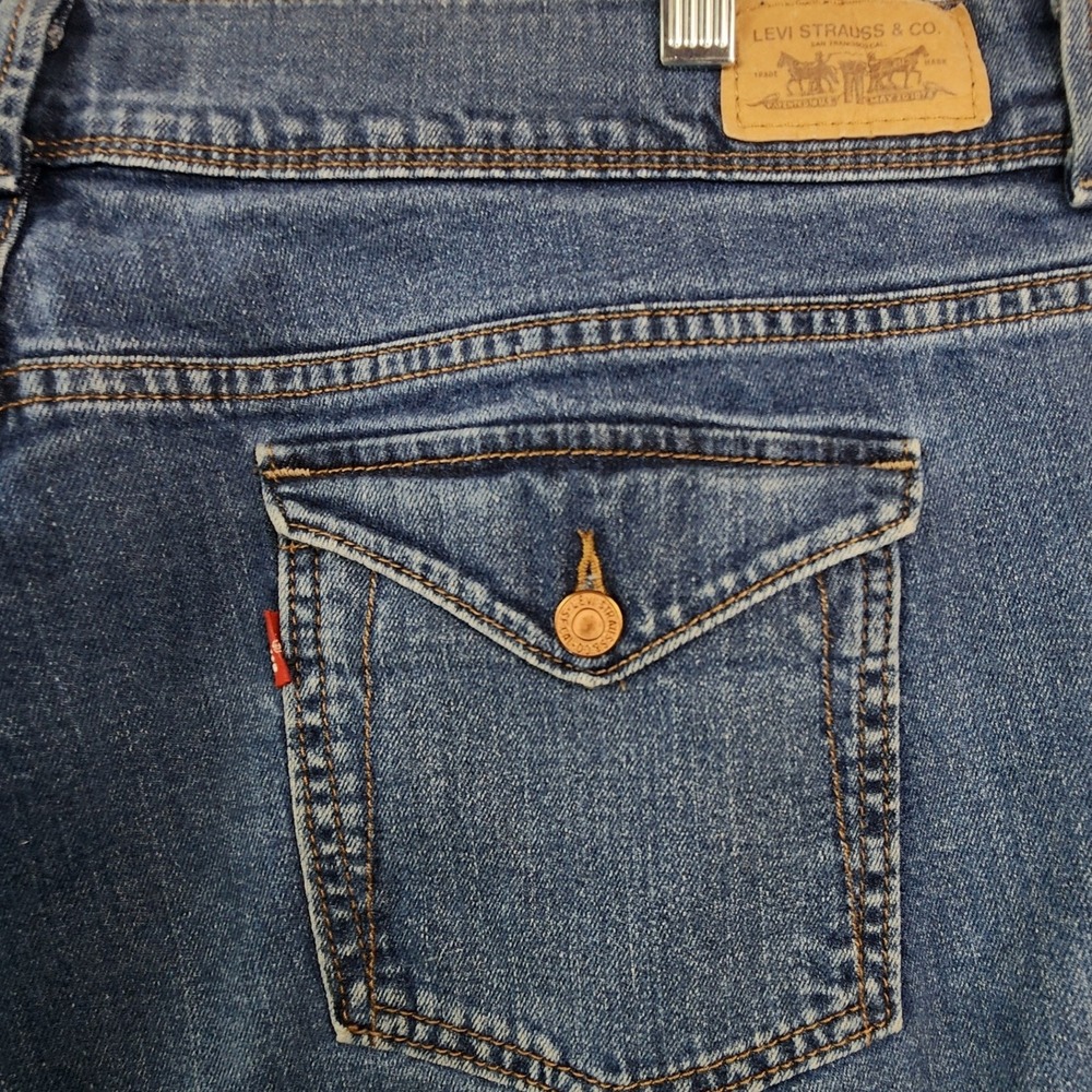 Levi's 16 Blue 515 Bermuda Shorts Denim Stretch Flap Pocket Casual  Classic